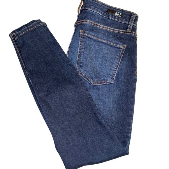 Kut from the Kloth jeans Donna high rise ankle skinny blue denim stretch Sz 4 - Picture 1 of 11